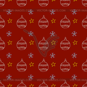 Christmas and new year seamles pattern - vector clip art