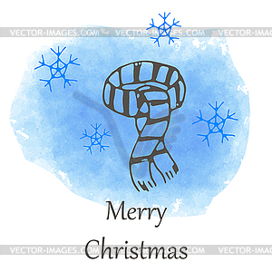 Christmas and new year icon - vector image