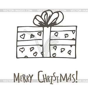 Gifts with bows in cartoon style - vector image