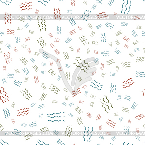 Mosaic seamless pattern with stripes. Black and - vector clipart
