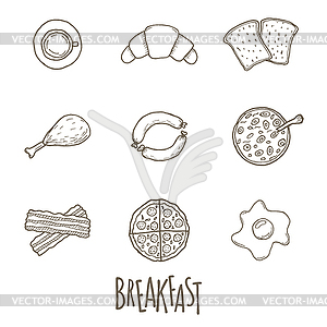Breakfest набор иконок - векторное графическое изображение