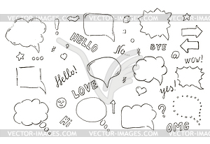 Speech bubbles set - vector clipart