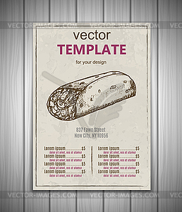 Фаст-фуд дизайн шаблона меню - векторный клипарт / векторное изображение