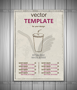 Fast food menu design template - vector clipart