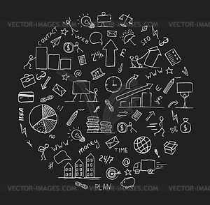 Business doodle element - vector image