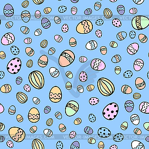 Easter egg seamless pattern - royalty-free vector image