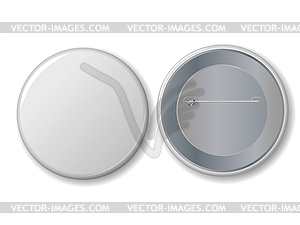 White badge with place for your text - vector image