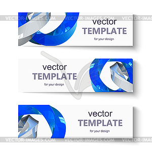 Abstract banner set for design - vector clipart