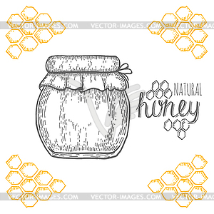 Jar of honey - vector clipart