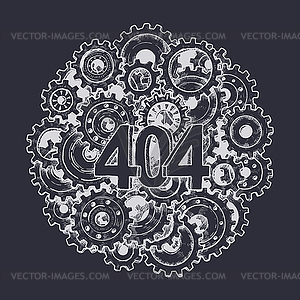 404 error page template for website - vector clip art