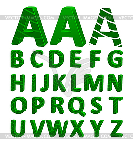 Cartoon font, full alphabet - vector image