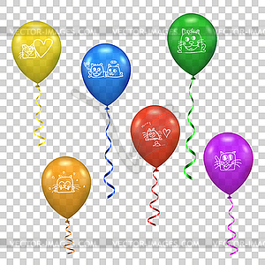 Ballon for party, birthday - vector clipart