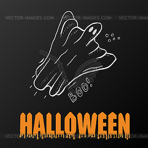 Ghosts for Halloween. cute ghosts characters - vector image