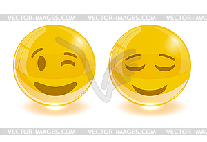 Group of smiley emoticons, emoji,  - vector clip art