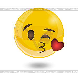 Yellow smiley emoticons, emoji,  - vector clip art