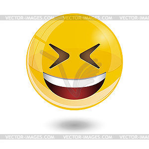 Yellow smiley emoticons, emoji,  - vector clip art