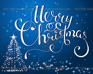 Holiday Lettering, Merry Christmas - vector image