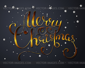 Holiday Lettering, Merry Christmas - vector image