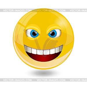 Yellow smiley emoticons, emoji,  - vector clipart