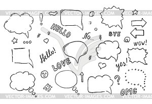 Speech bubbles set - vector clip art