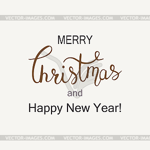 Holiday Lettering background. Merry Christmas - vector clip art