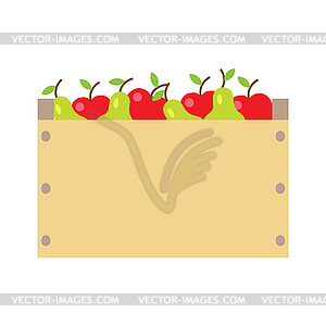 Fruits crate and Wooden boxes - vector image