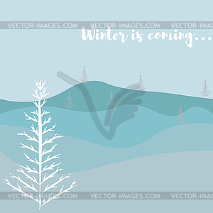Зима приближается - векторный клипарт / векторное изображение