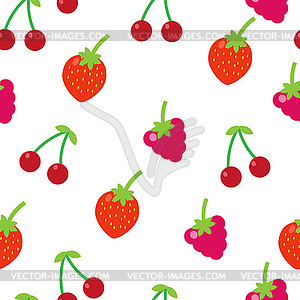 Colorful fruits seamless pattern - vector image