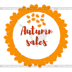 Autumn maple leaf - vector image