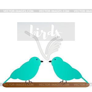 Of sparrows - color vector clipart