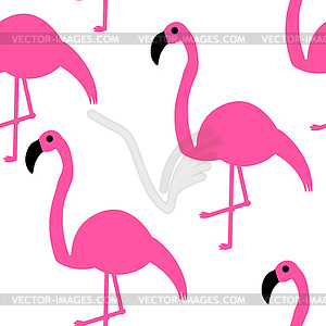 Seamless pattern. Pink flamingos - vector clip art