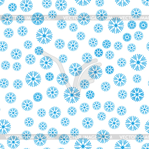 Seamless pattern of winter snowflakes background - vector clip art