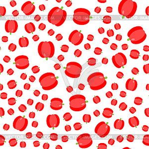 Seamless pattern. Vegetable set. red bell pepper - royalty-free vector clipart
