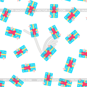 Cute party presents seamless pattern - vector image