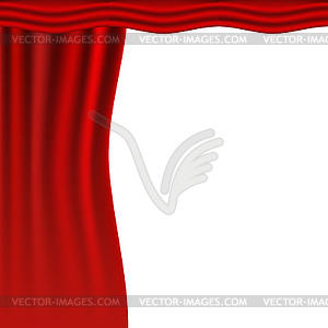  Red curtains. Scenes - vector clipart