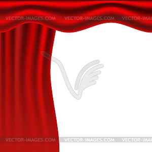  Red curtains. Scenes - vector clipart