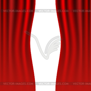  Red curtains. Scenes - vector image