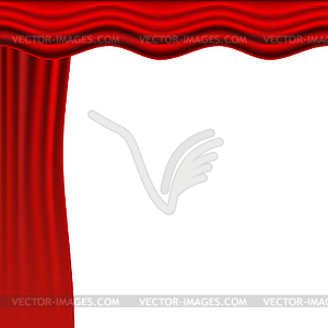  Red curtains. Scenes - vector image