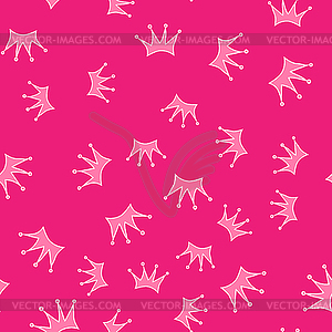 Seamless pattern. white silhouettes of crowns on - vector clipart