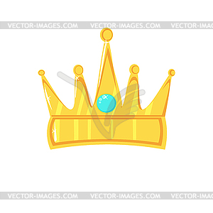 Золотая корона с драгоценным камнем - клипарт в векторе