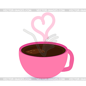 A purple cup with coffee Royalty Free Vector Image