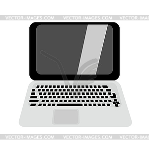 Открытый ноутбук - рисунок в векторном формате