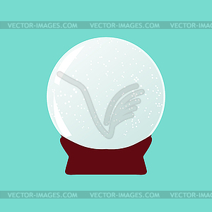 Snow globe on colored background - vector image