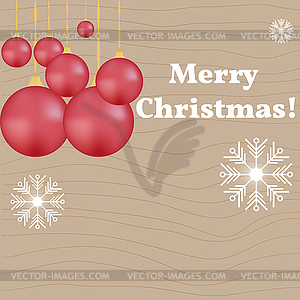 Christmas background. Balls and snowflakes on gray - vector clipart