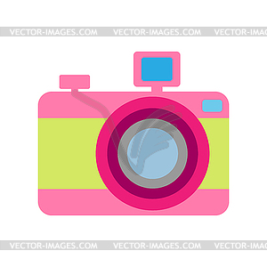 Camera in flat style - vector image