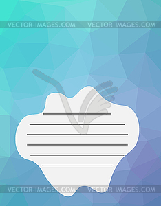 Cover for notebook. Abstract background polygon art - vector image