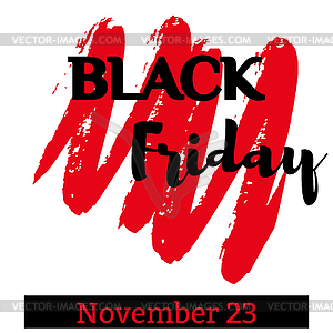 Inscription Black Friday on abstract spots - vector image