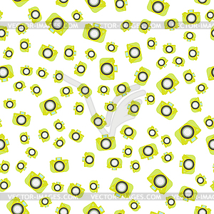 Seamless pattern. Old fashioned camera style flat - vector clipart