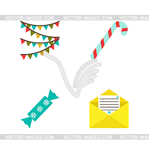 Set of christmas s. Flat style - vector clip art