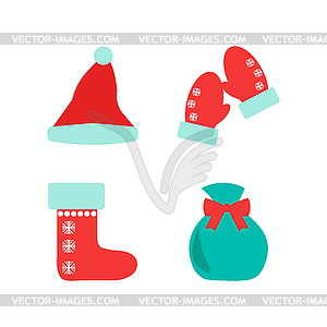  Set of christmas s. Flat style - vector clipart